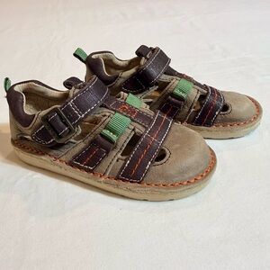 Stride Rite Medallion Sandals Boys 9 Harrison Leather Velcro Closed-Toe Sandals